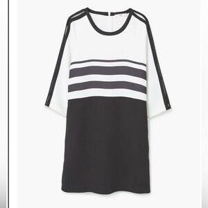 Mango Black and White Casual Blouse